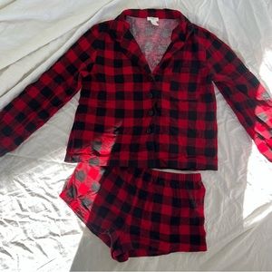 Red Black Flannel PJ Set